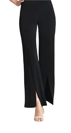 002- Clara Sun Woo Black Front High Slit Pant