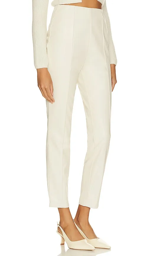 AFRM Simone Faux Leather Pants in Cream