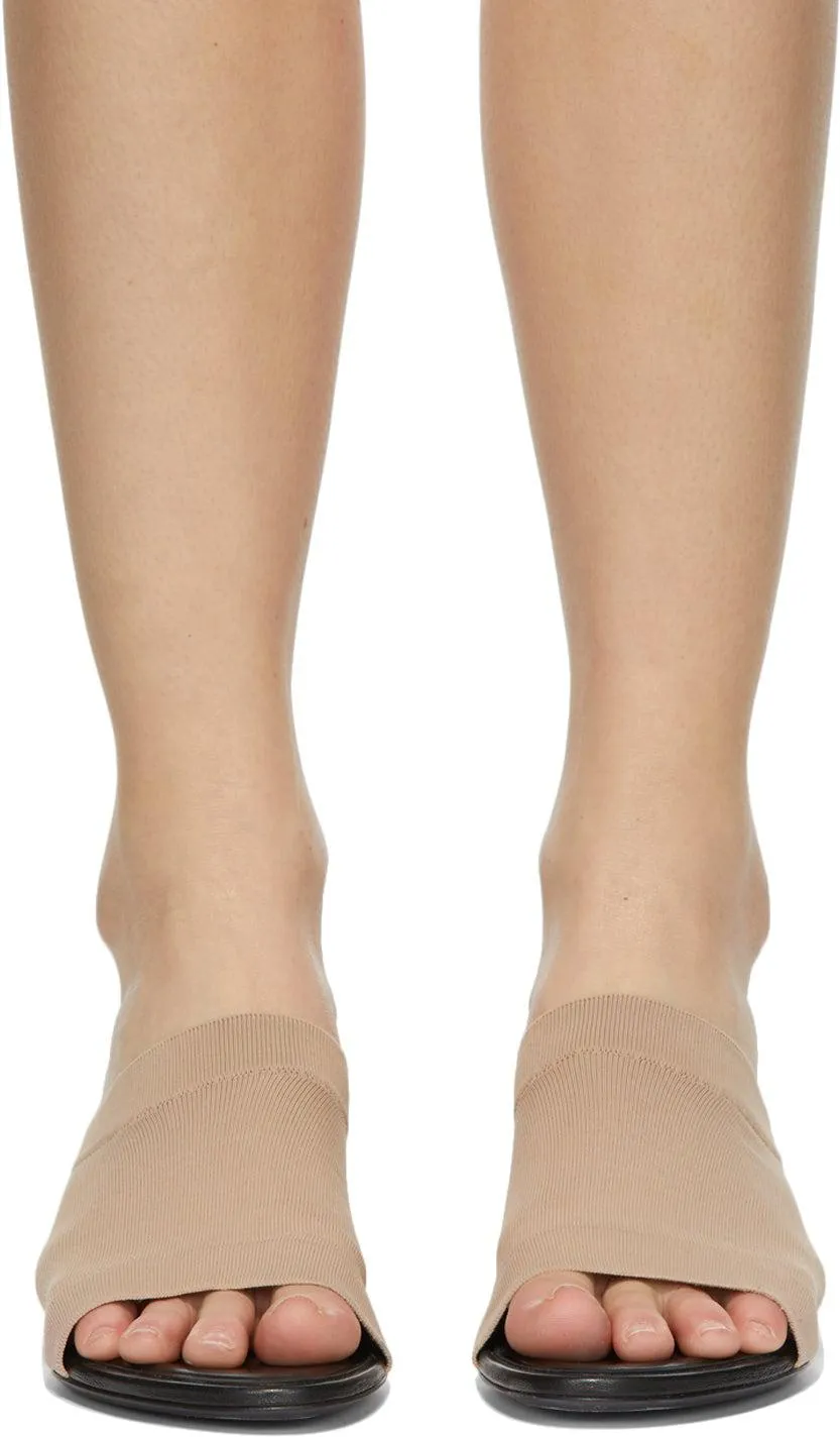 Balenciaga Beige Stretch Sandals