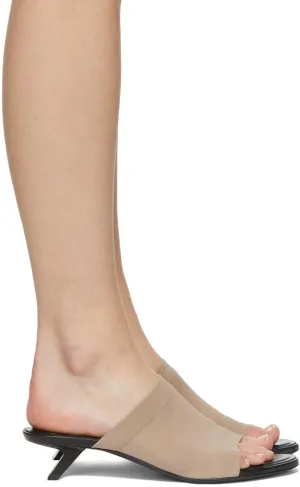 Balenciaga Beige Stretch Sandals