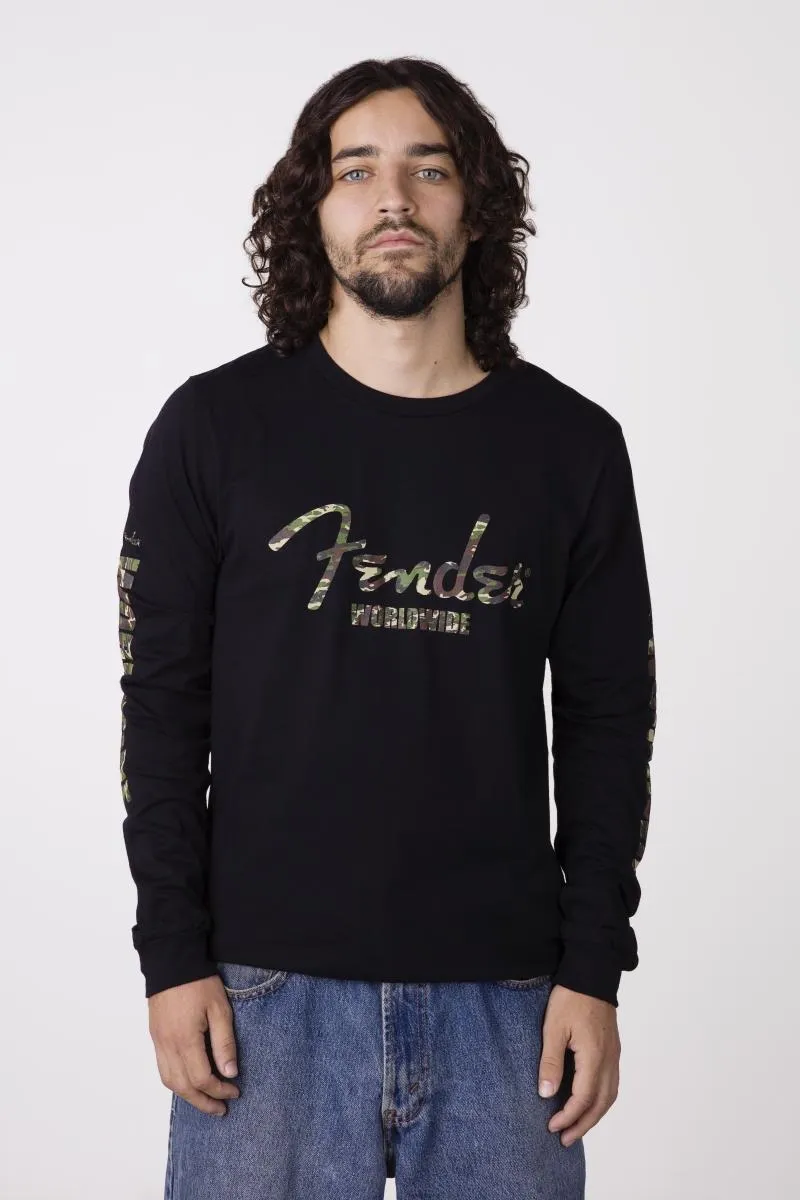Camo Logo L/S T-Shirt, Blk M