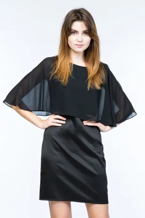 Cape Top Shift Dress