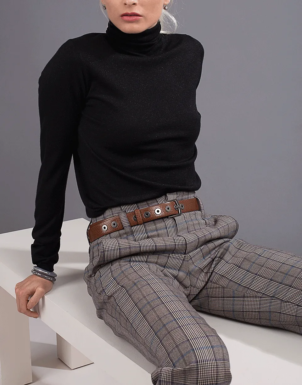 Cashmere Lurex Turtleneck