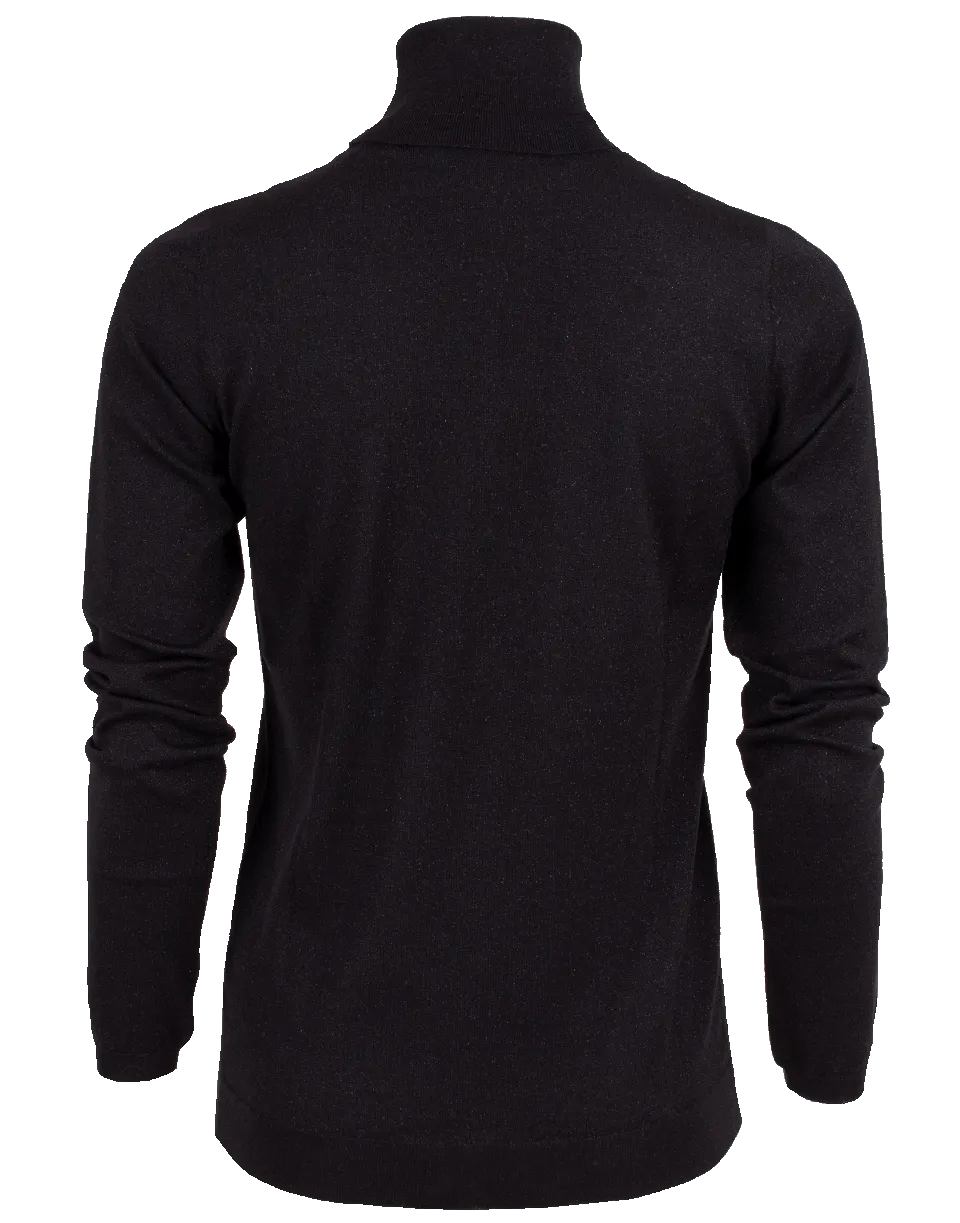 Cashmere Lurex Turtleneck