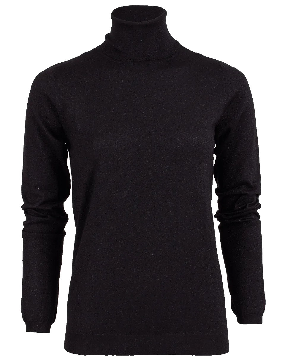 Cashmere Lurex Turtleneck