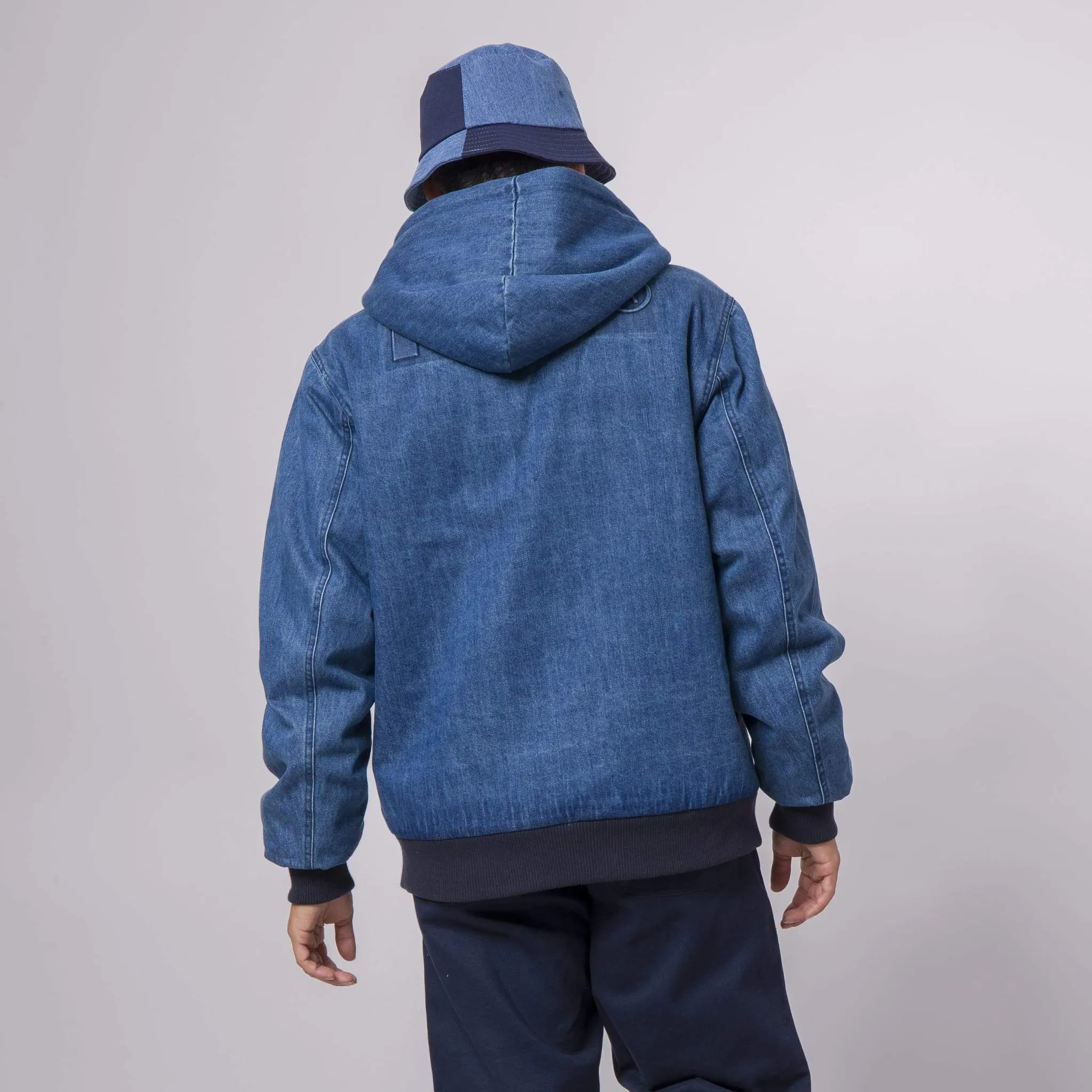 Colton Hooded Zip Jacket Indigo