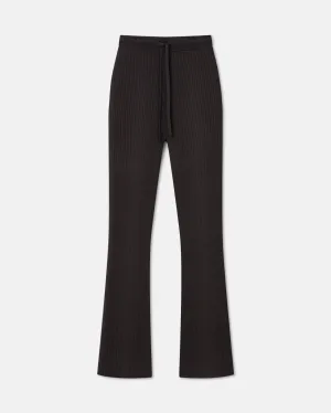 Cornelie - Ribbed-Knit Pants - Dark Brown