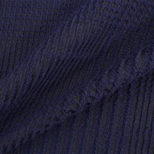 Dark Blue Prince of Wales Wool Blend