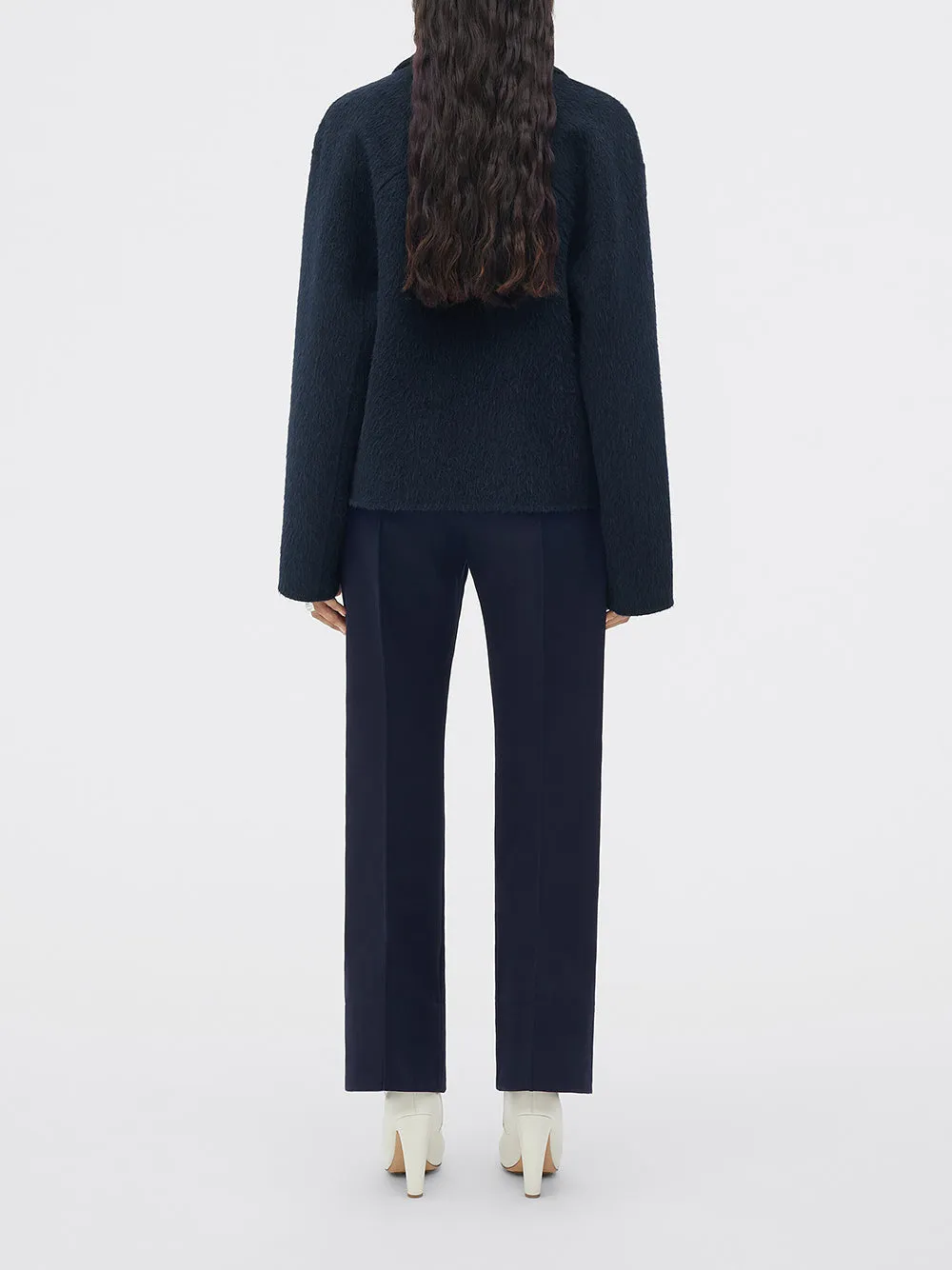 Double face alpaca coat