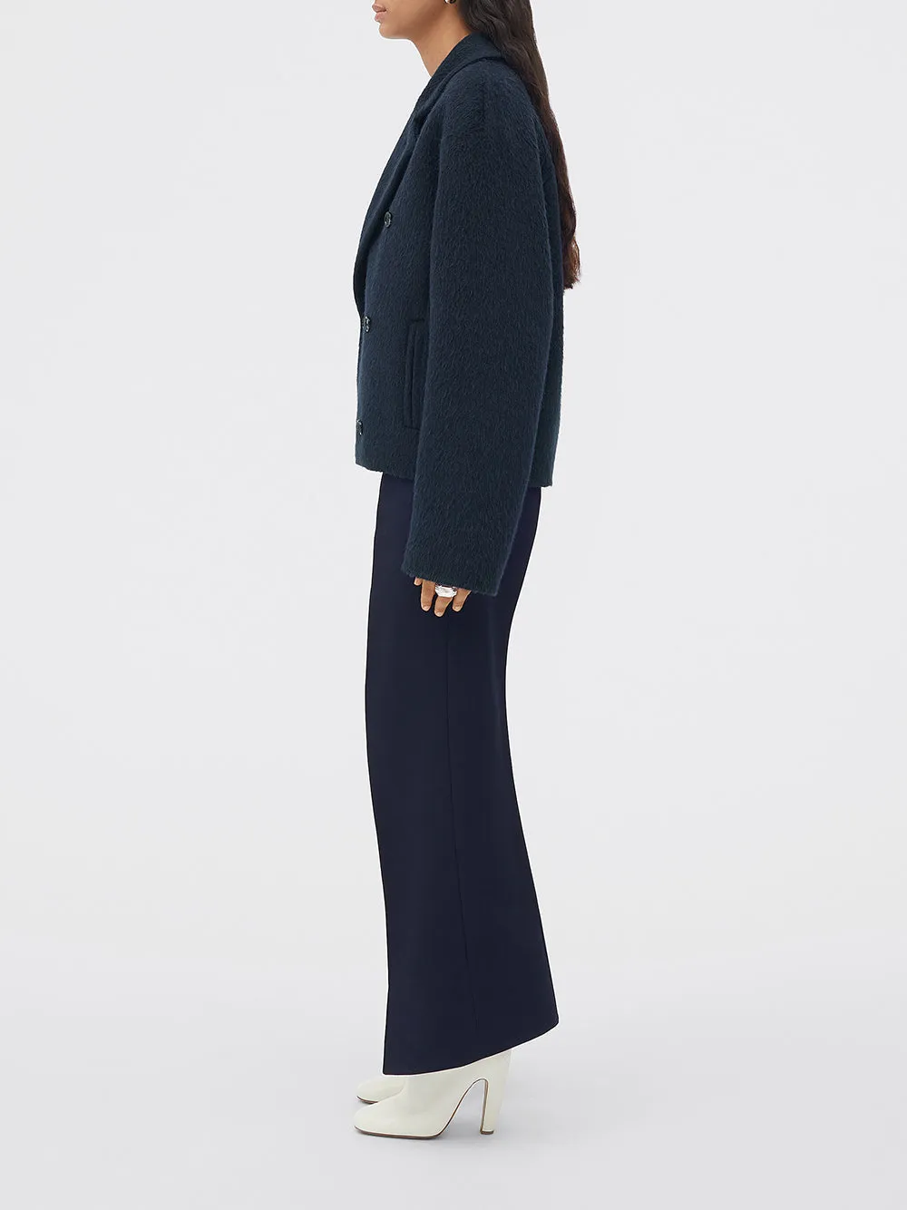 Double face alpaca coat