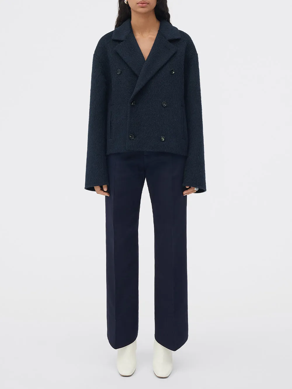 Double face alpaca coat