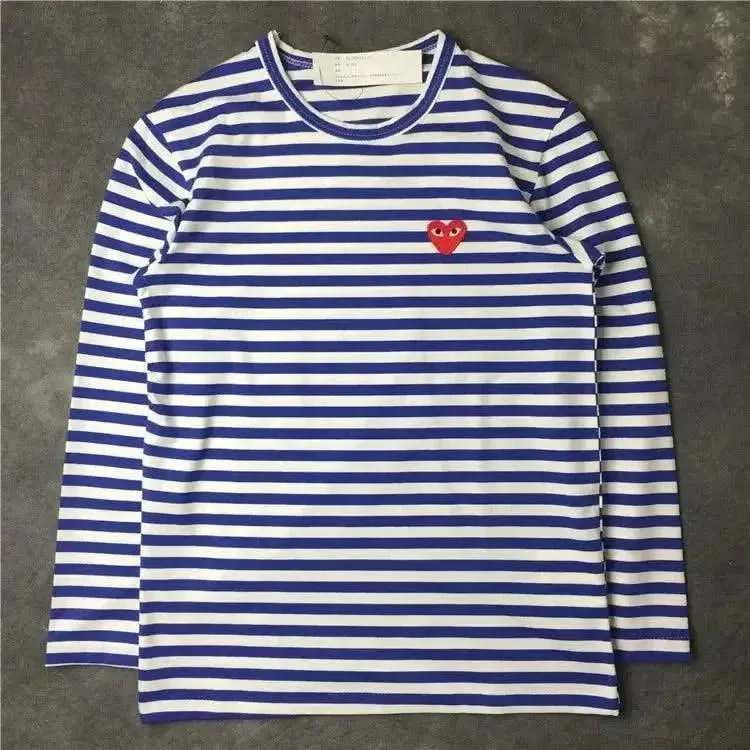 Elegant Japanese-Inspired Unisex Long Sleeve Striped T-Shirt