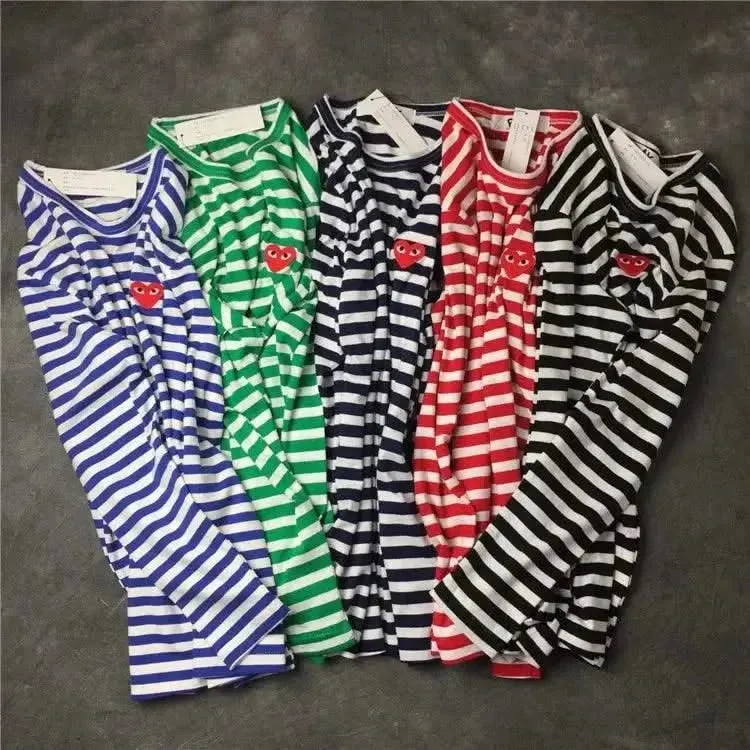 Elegant Japanese-Inspired Unisex Long Sleeve Striped T-Shirt