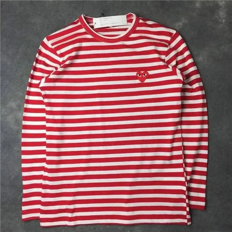 Elegant Japanese-Inspired Unisex Long Sleeve Striped T-Shirt