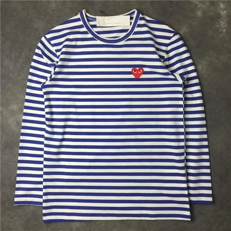 Elegant Japanese-Inspired Unisex Long Sleeve Striped T-Shirt