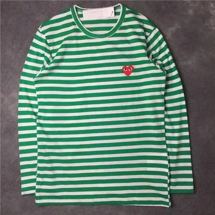 Elegant Japanese-Inspired Unisex Long Sleeve Striped T-Shirt