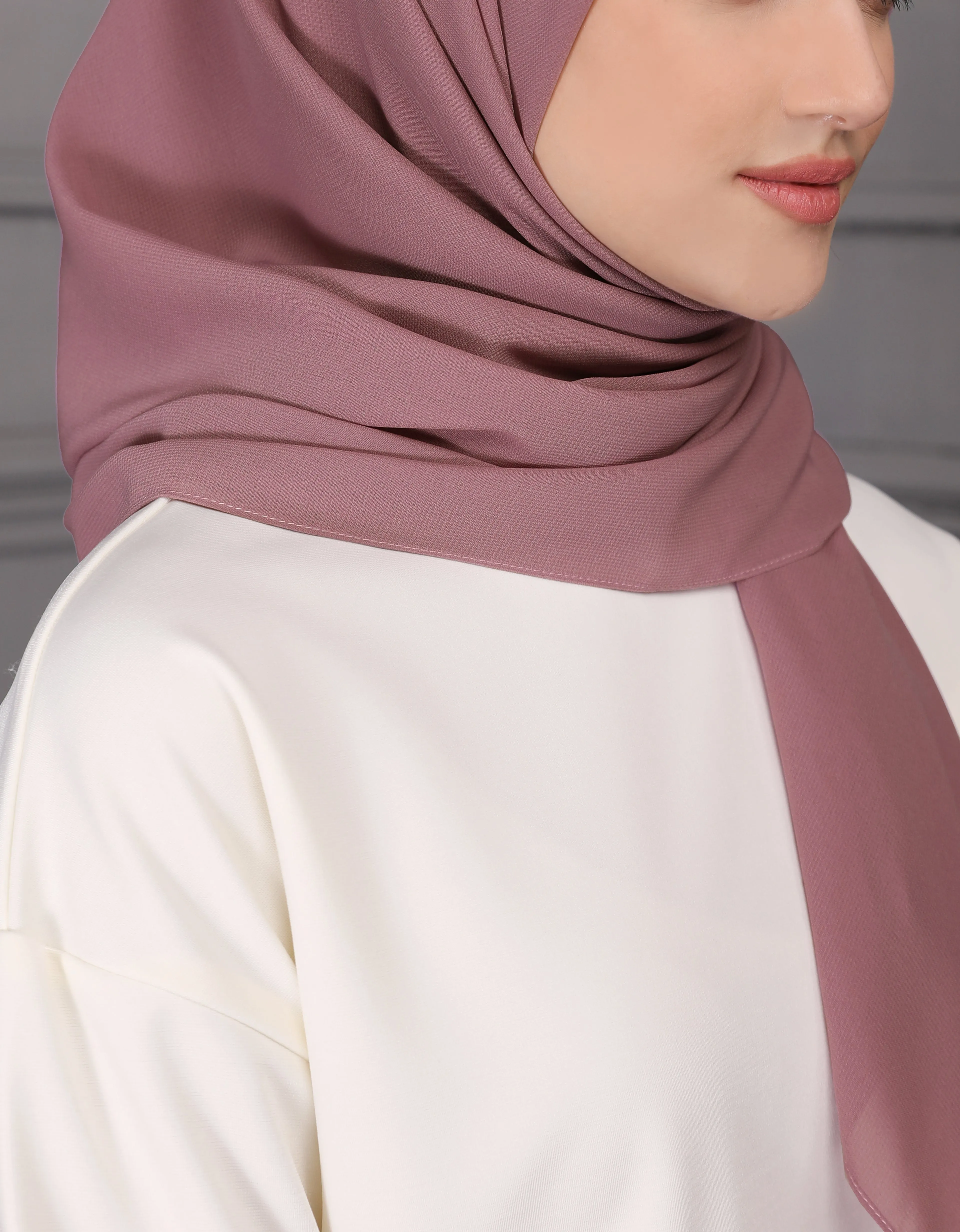 EMANI SQUARE SCARF (CHAMPAGNE BLUSH)