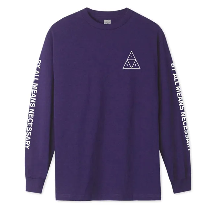 ESSENTIALS TT L/S TEE　GRAPE