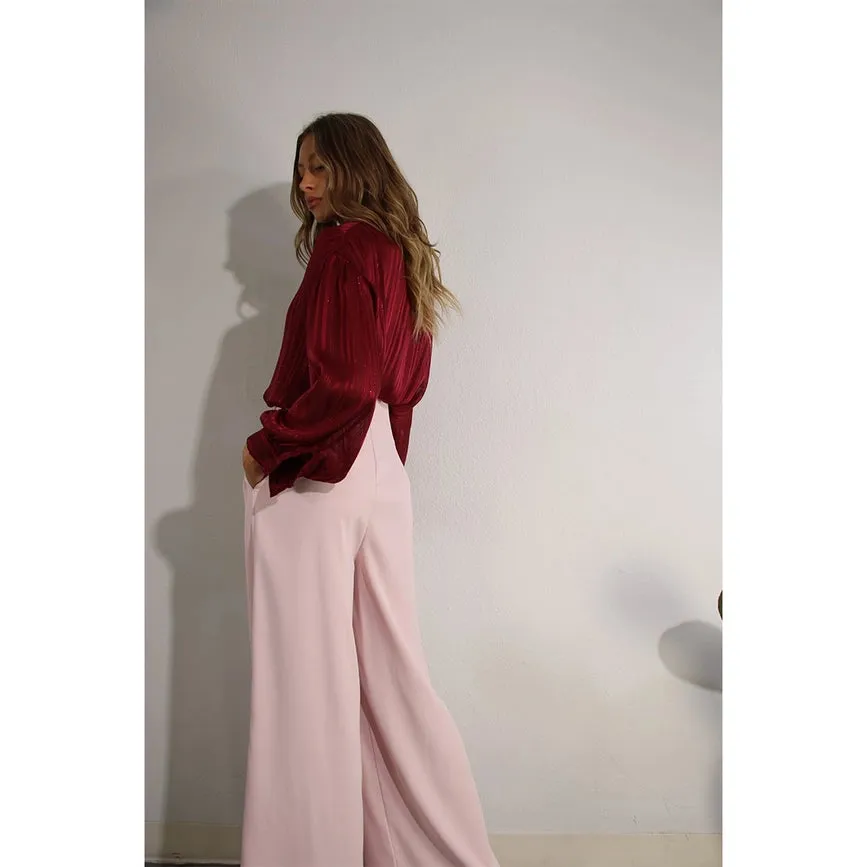 Front Pleated Pants BABY PINK