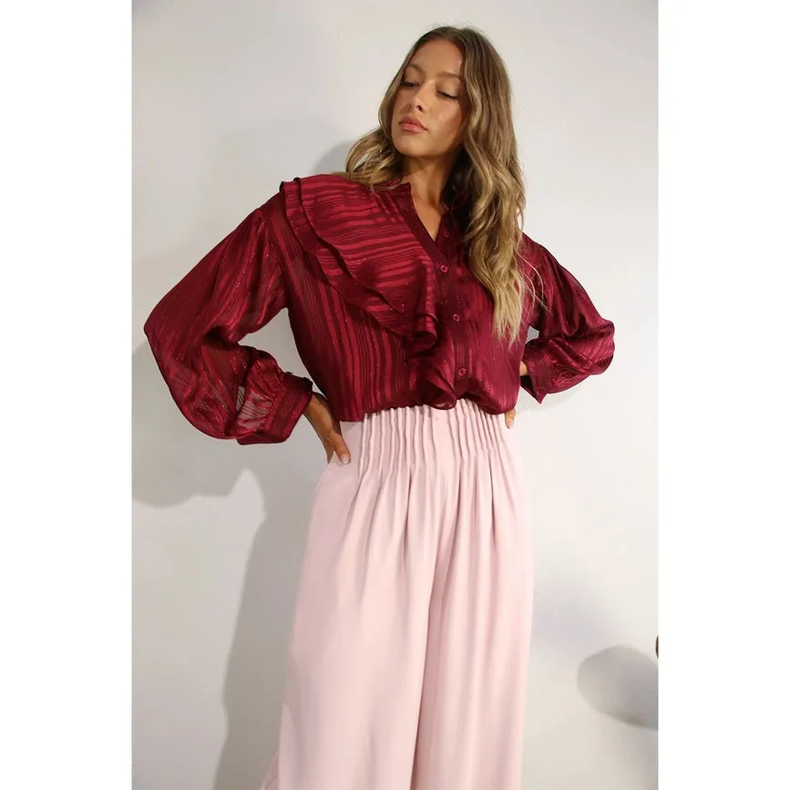 Front Pleated Pants BABY PINK