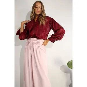 Front Pleated Pants BABY PINK