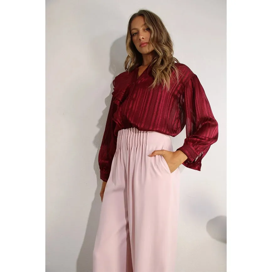 Front Pleated Pants BABY PINK