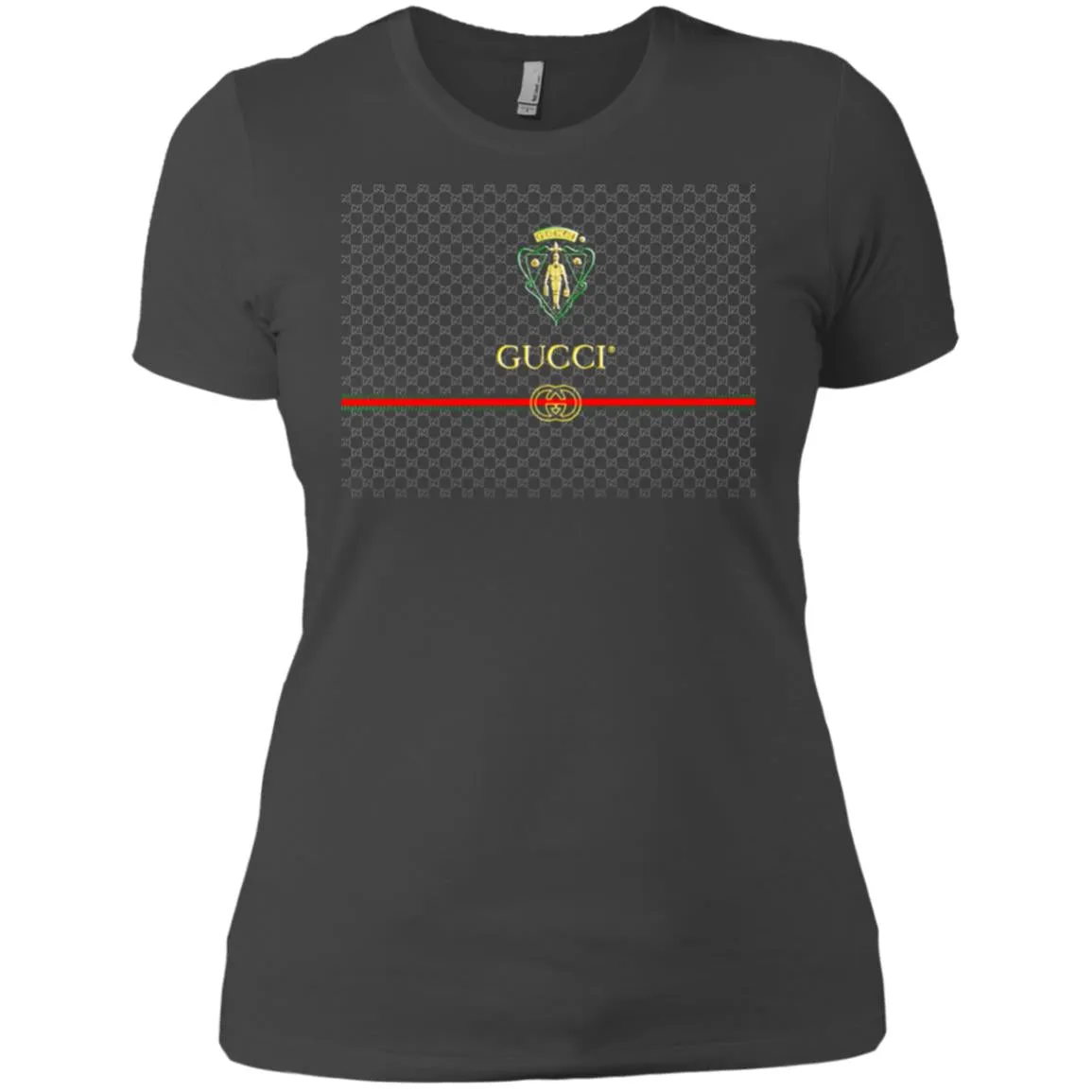 Gucci Graphic Logo Black T-shirt Women Cotton T-Shirt