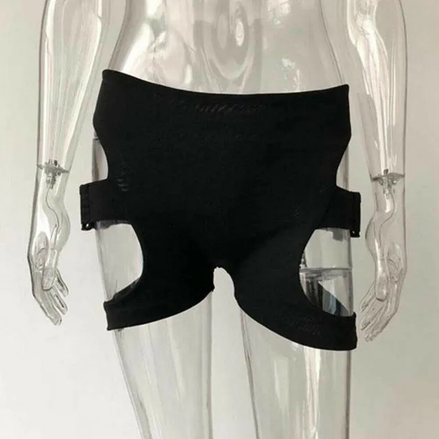 High Waist Buckle Shorts