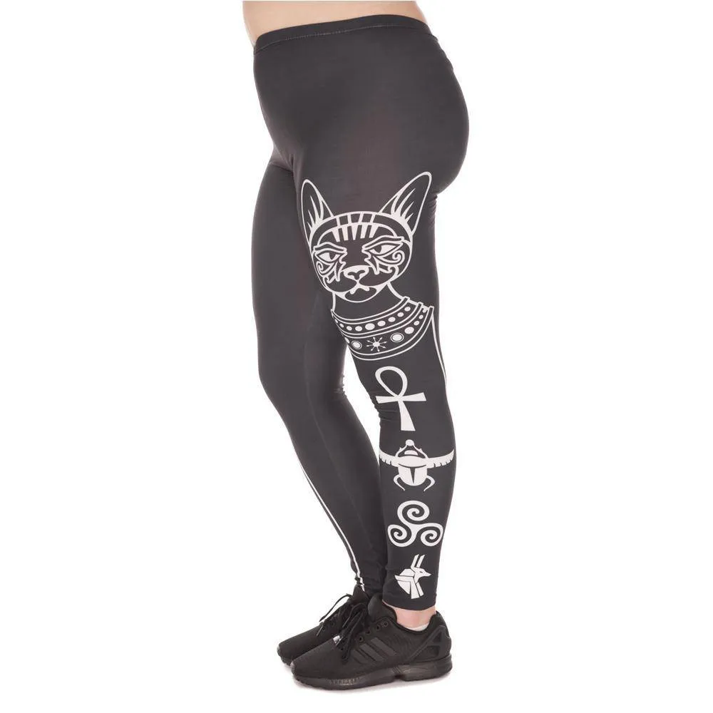 Hot Egyptian Cat High Waist Leggings