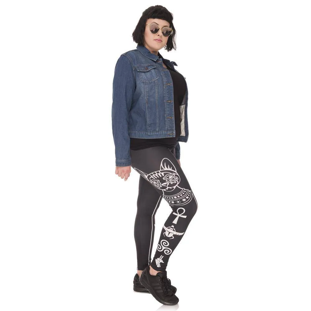 Hot Egyptian Cat High Waist Leggings