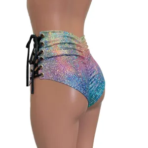 Lace-Up High Waist Scrunch Bikini - Rainbow Avatar
