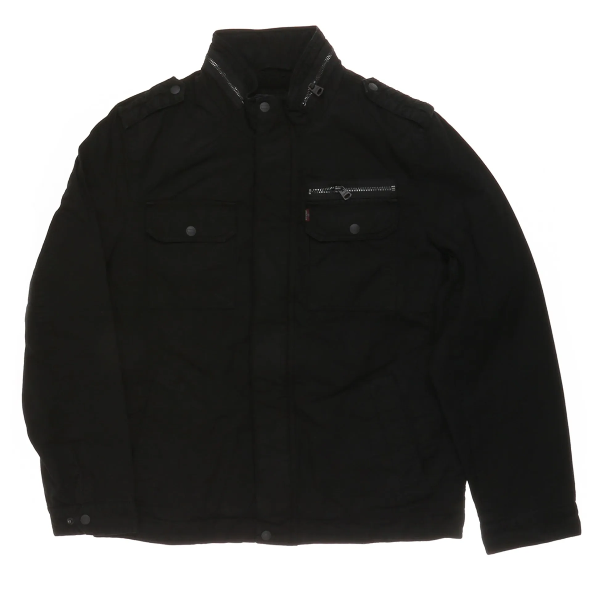 Levi's Washed Cotton Sherpa Lined Military Jacket - Black