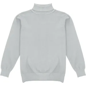 Light Grey Mens Long Sleeve Knit Turtleneck Sweater
