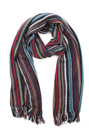 Missoni Zig-Zag Metallic Knitted Scarf
