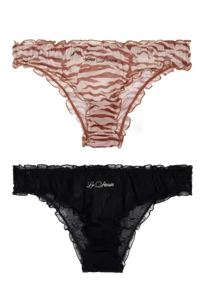 Pack De 2 Culottes Lola Noire Et Zébrée Marron