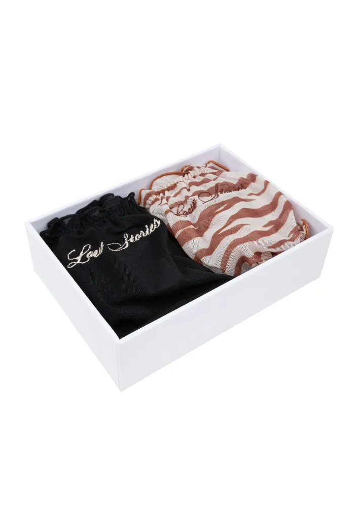 Pack De 2 Culottes Lola Noire Et Zébrée Marron