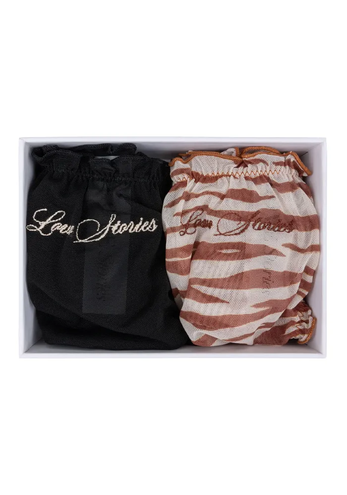 Pack De 2 Culottes Lola Noire Et Zébrée Marron