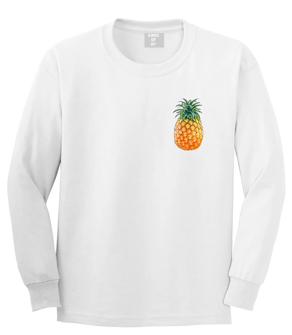 Pineapple Chest Logo Meme Long Sleeve T-Shirt
