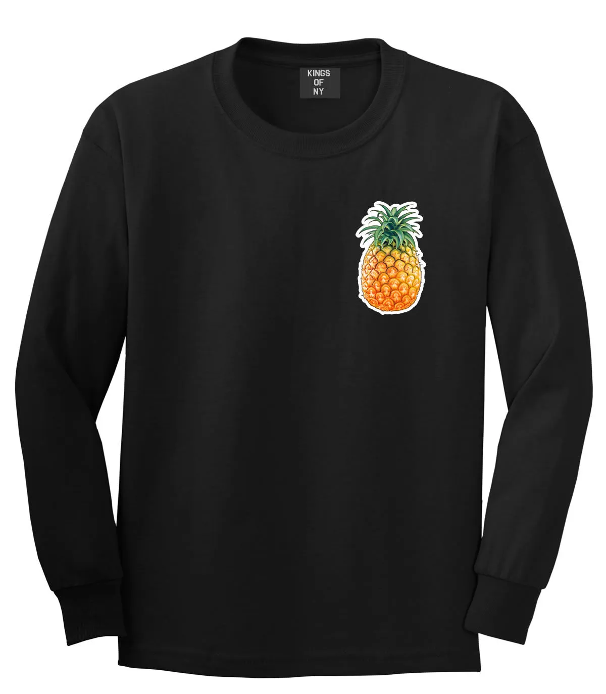 Pineapple Chest Logo Meme Long Sleeve T-Shirt