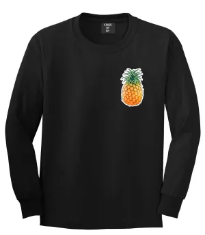 Pineapple Chest Logo Meme Long Sleeve T-Shirt