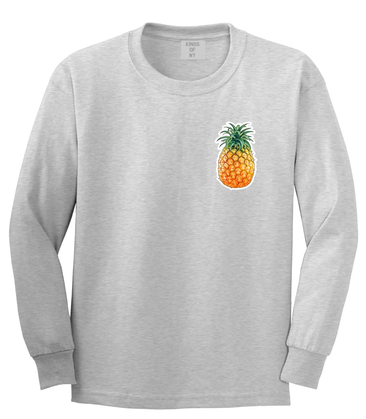 Pineapple Chest Logo Meme Long Sleeve T-Shirt