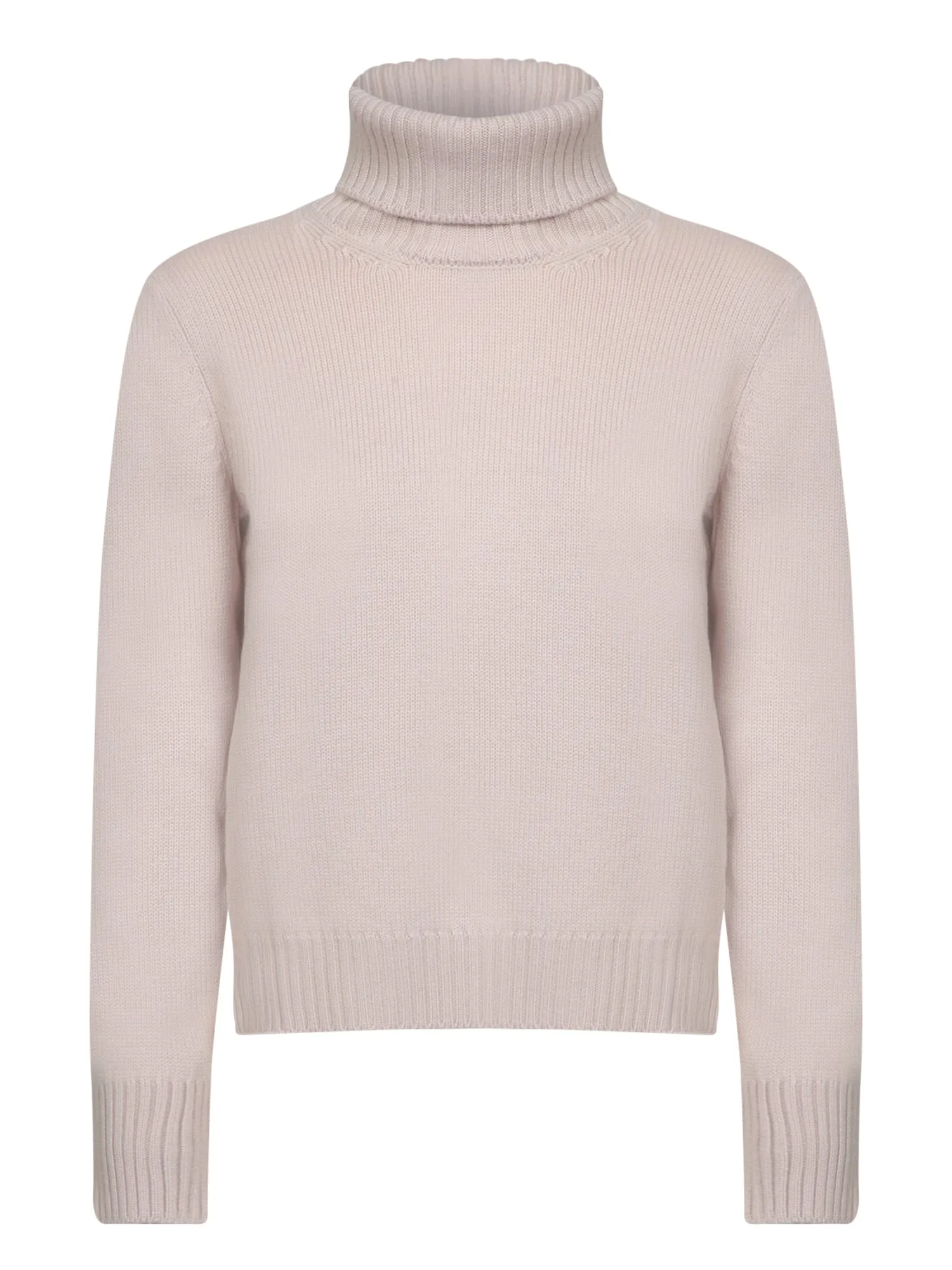 Powder Pink Cashmere Turtleneck Sweater