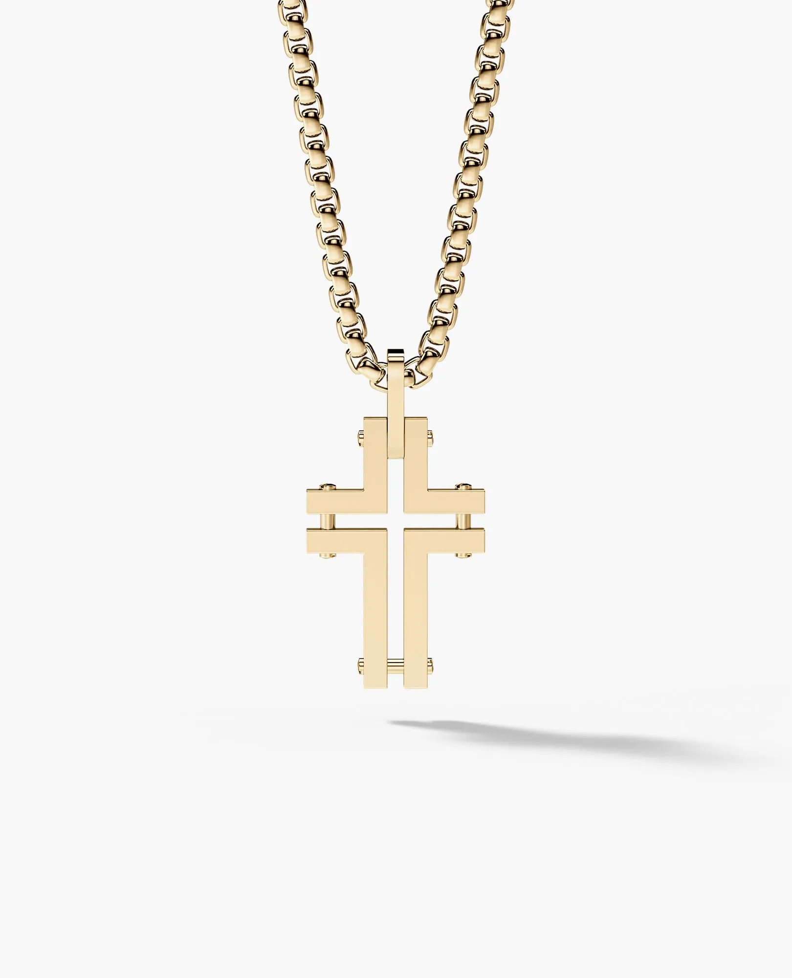 Ready to Ship - MINIMALIST Cross Pendant in 14k Yellow Gold