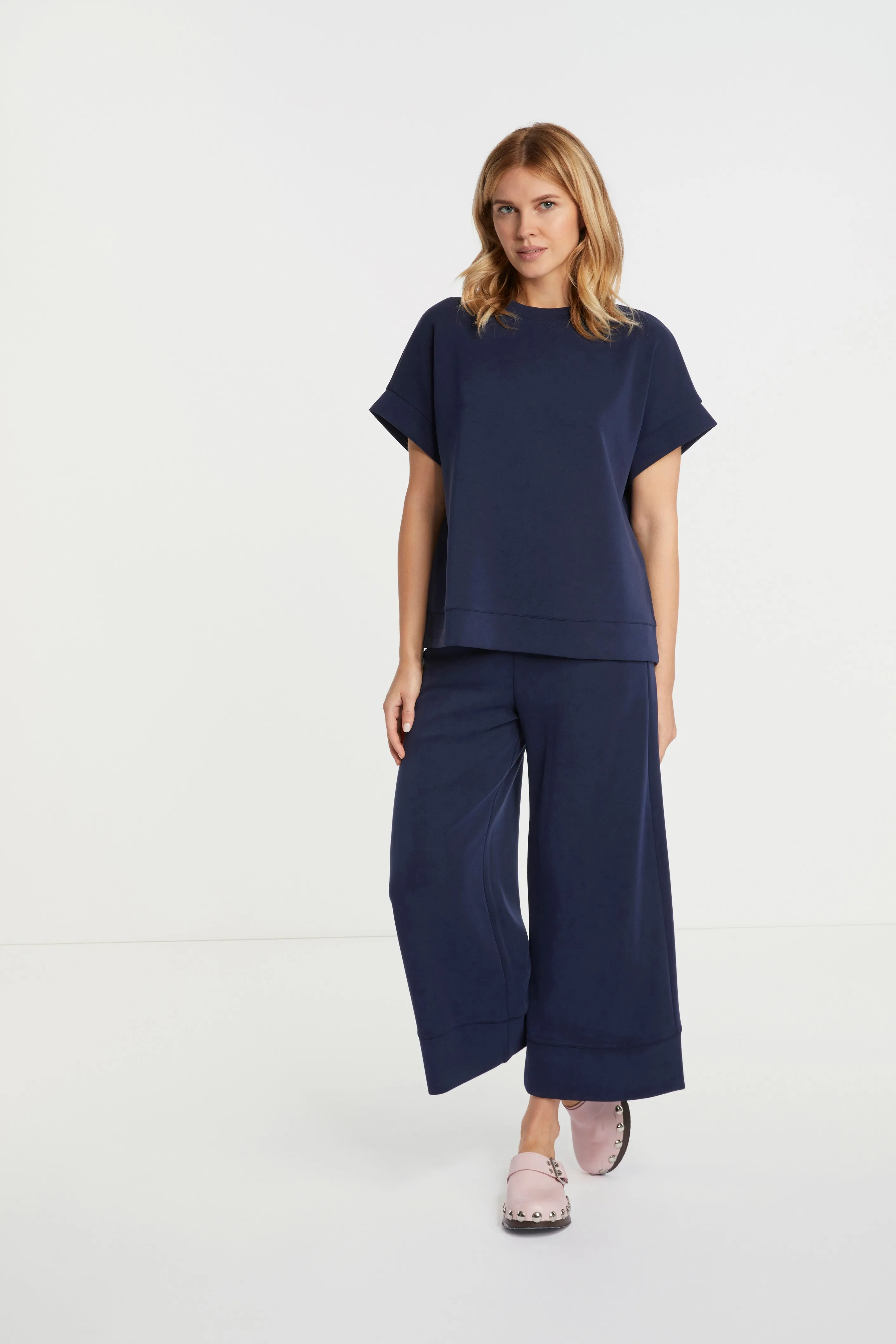 RICH AND ROYAL Navy Culottes trousers