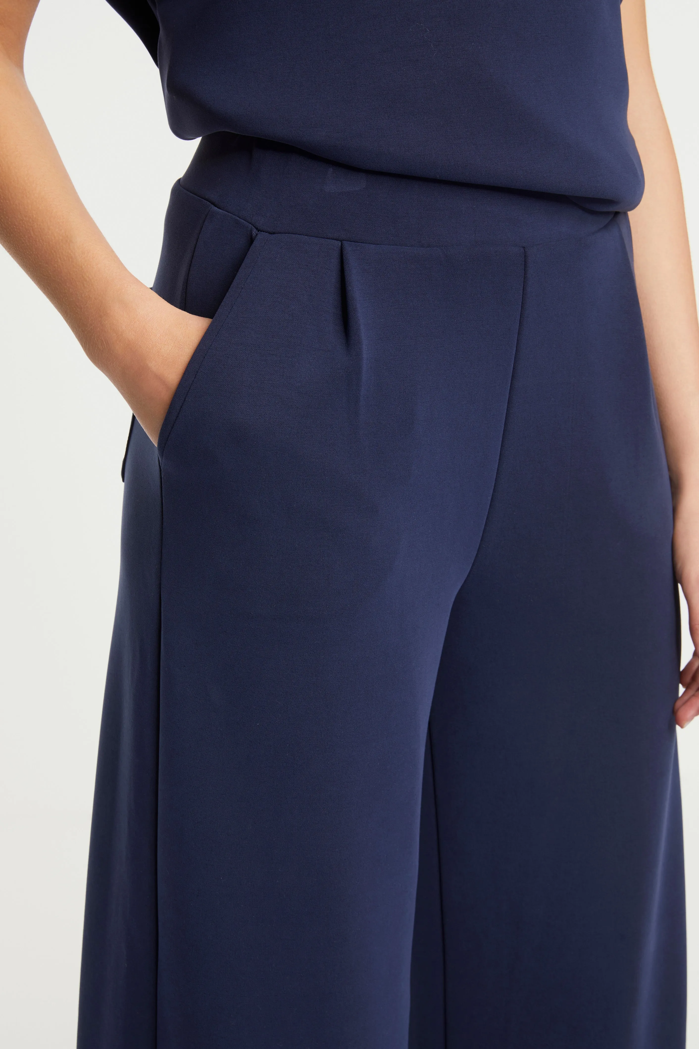 RICH AND ROYAL Navy Culottes trousers