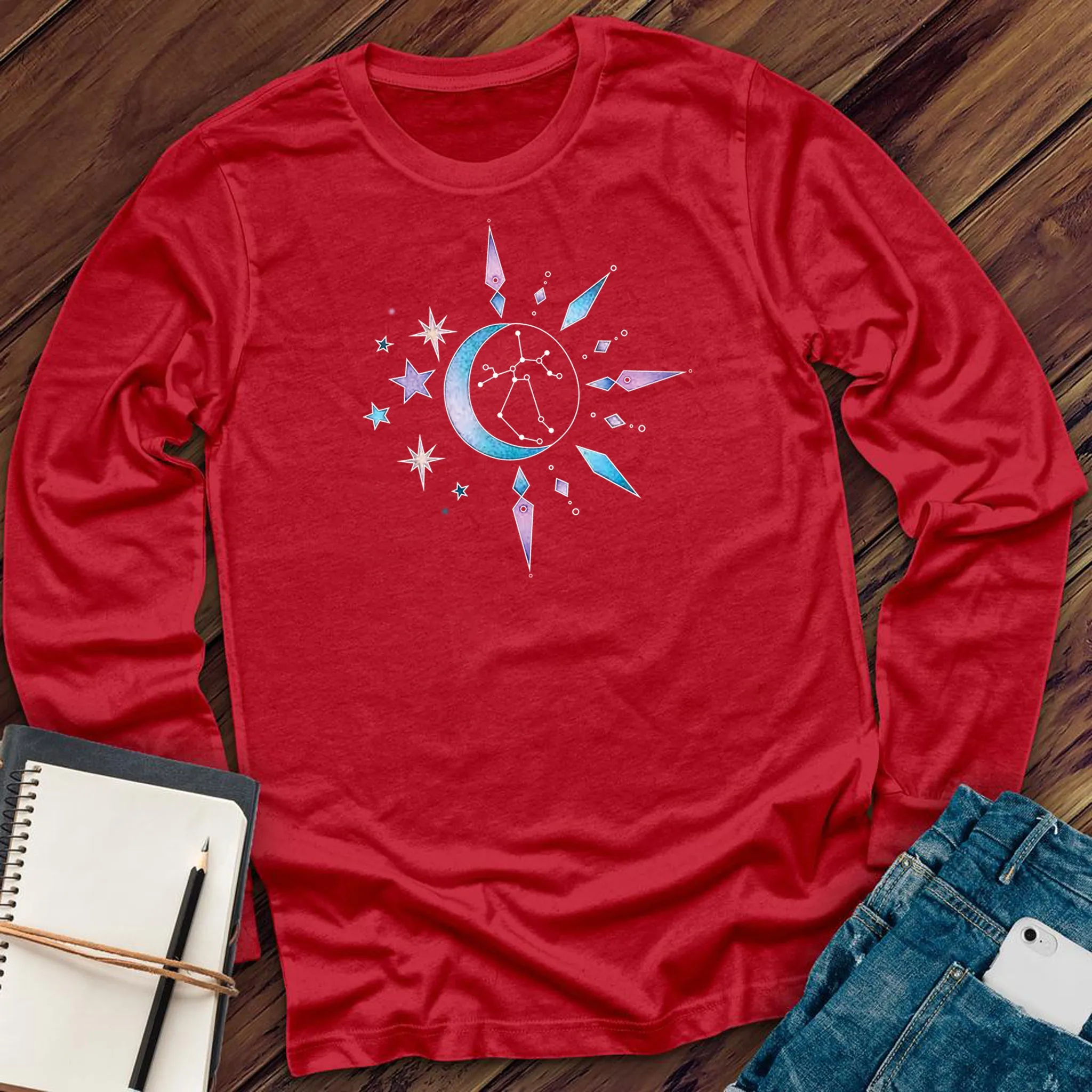 Sagittarius Moon Constellation Long Sleeve