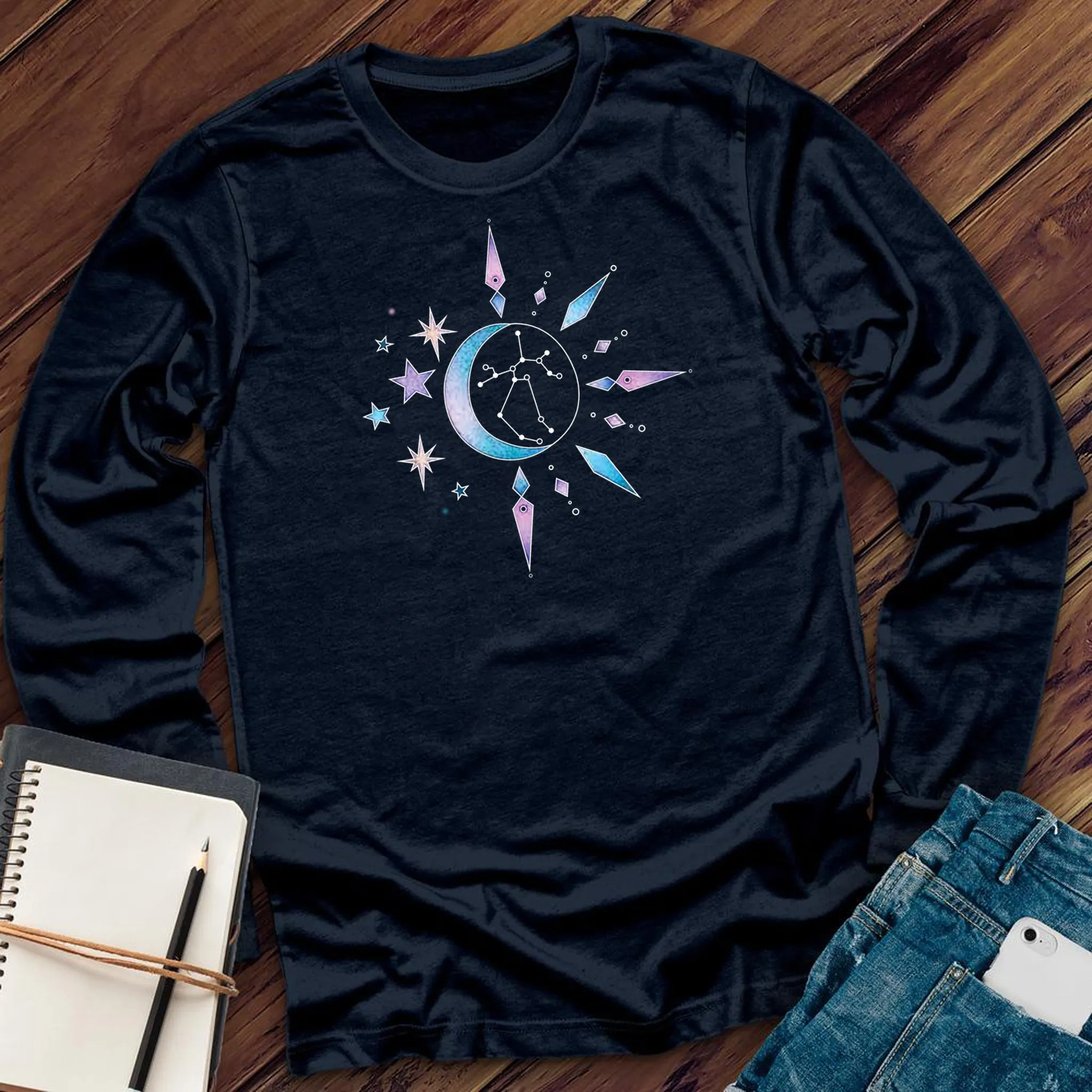 Sagittarius Moon Constellation Long Sleeve