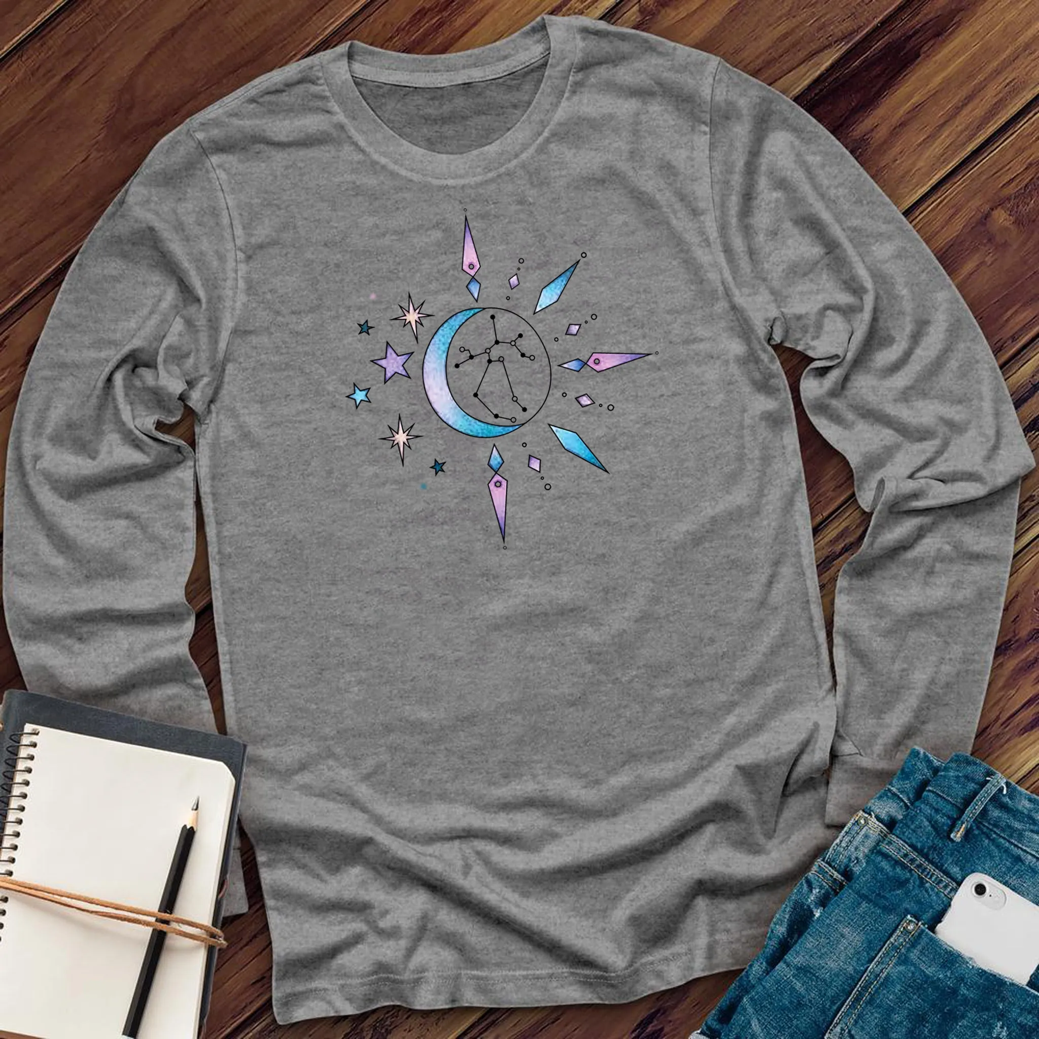 Sagittarius Moon Constellation Long Sleeve