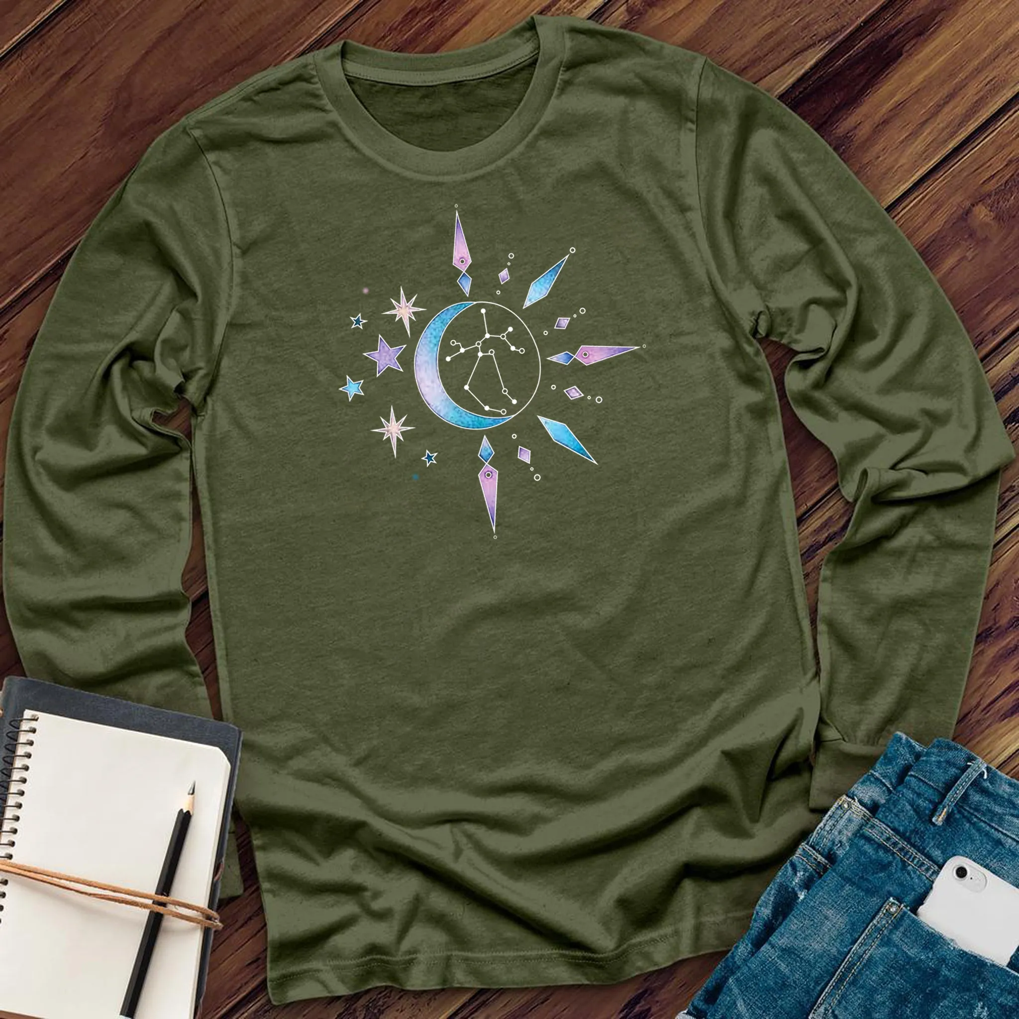 Sagittarius Moon Constellation Long Sleeve