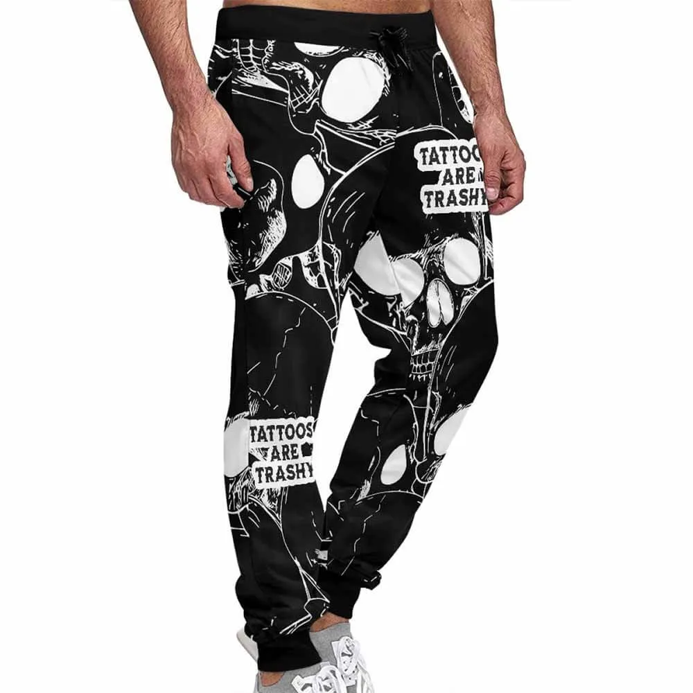 Skull Head Tattoos Are Trashy Elastic Casual Pants